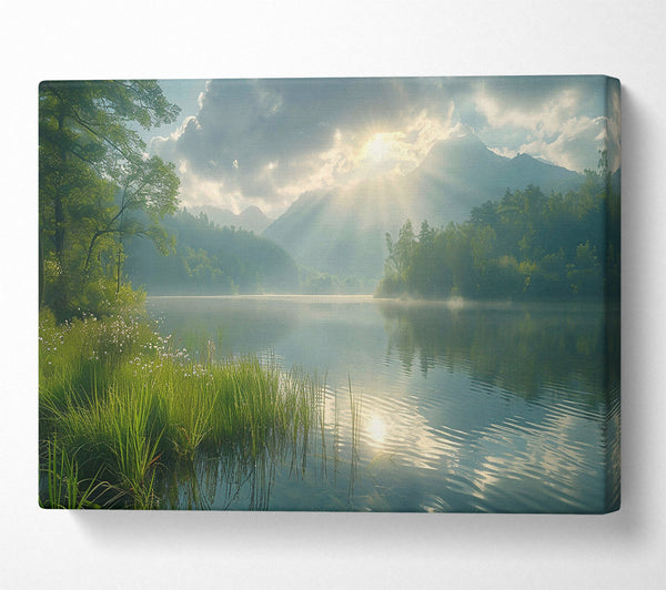  A Canvas Print of Blue Mountain Reflections Canvas Wall Art