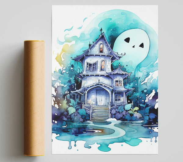 Ghost House Watercolour Print
