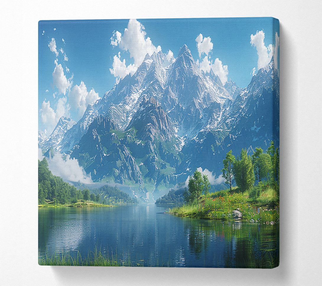  A Canvas Print of Blue Mountain Lake Canvas Art