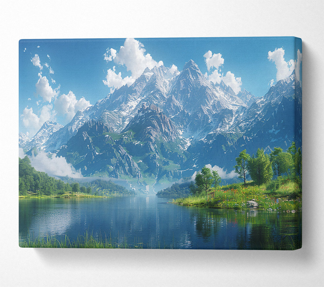  A Canvas Print of Blue Mountain Lake Canvas Art