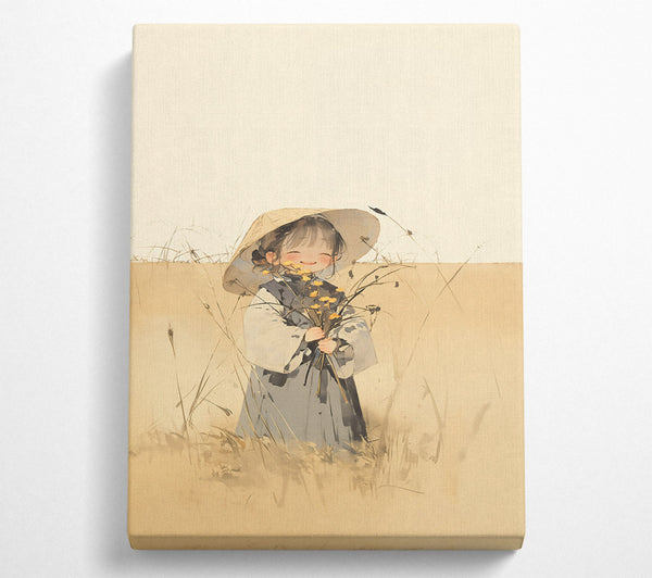  A Canvas Print of Golden Field Smile Canvas Print