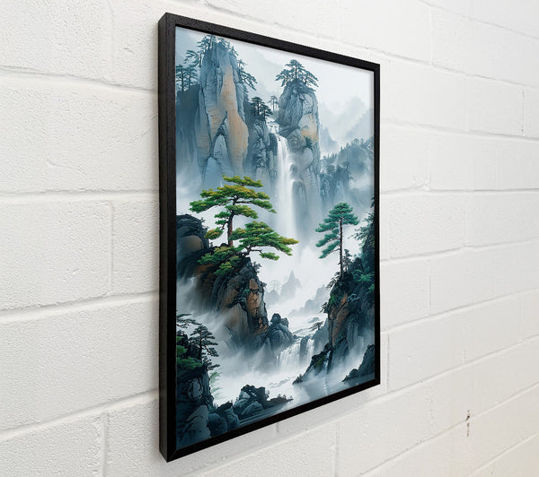 Blue Mist Waterfall Landscape