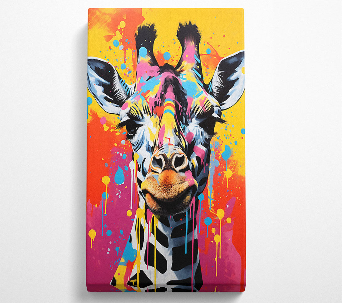  A Canvas Print of Giraffe Paint Splash Canvas Print