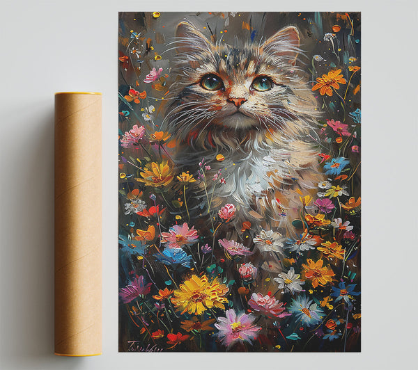 Golden Fur In Bloom Print