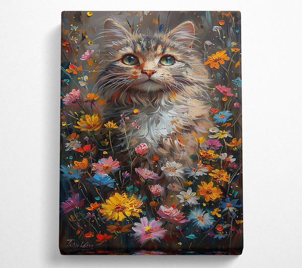  A Canvas Print of Golden Fur In Bloom Canvas Art