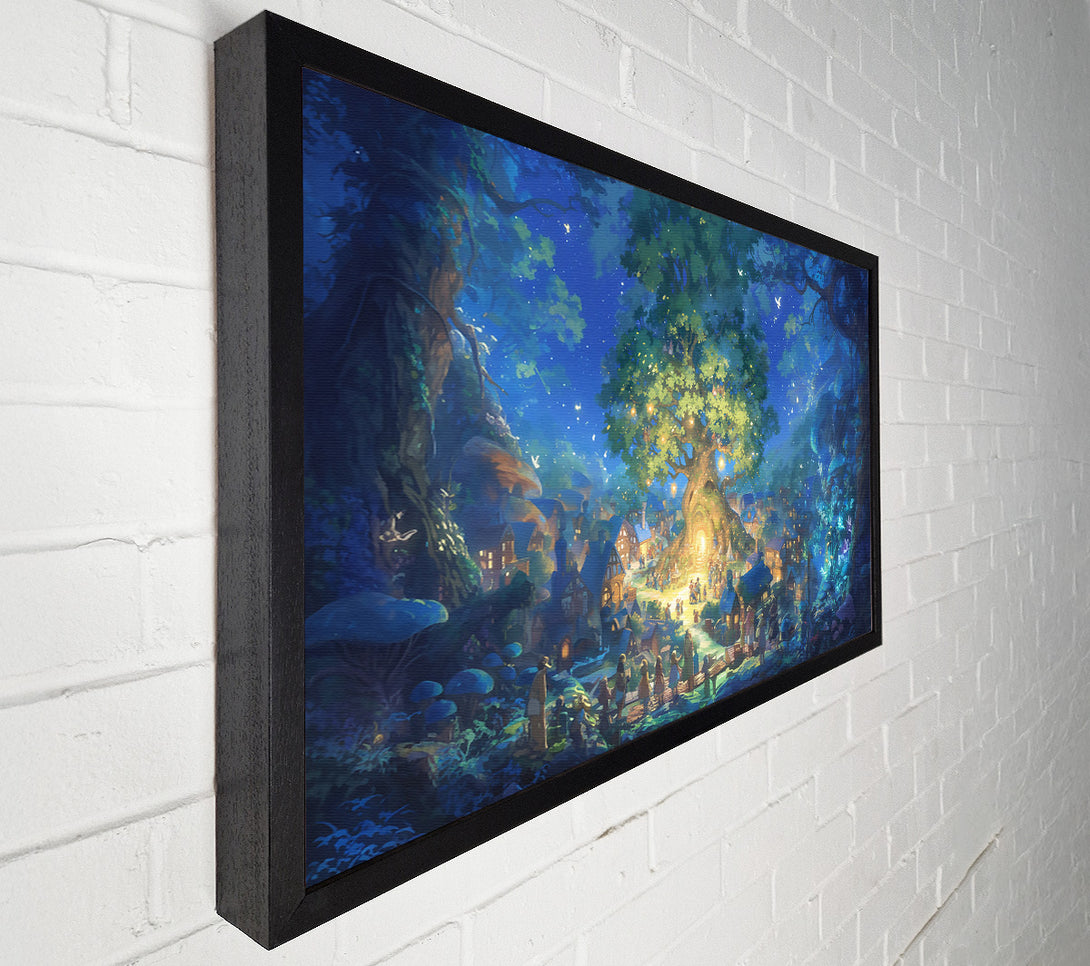  A Canvas Print of Blue Night'S Gathering Canvas Print