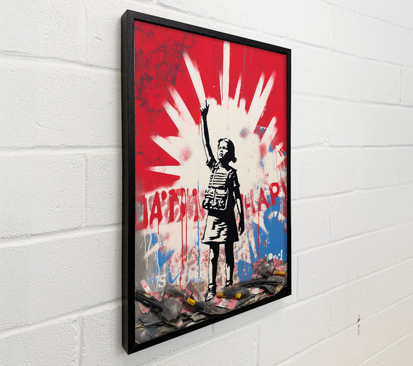 Girl Pointing Graffiti