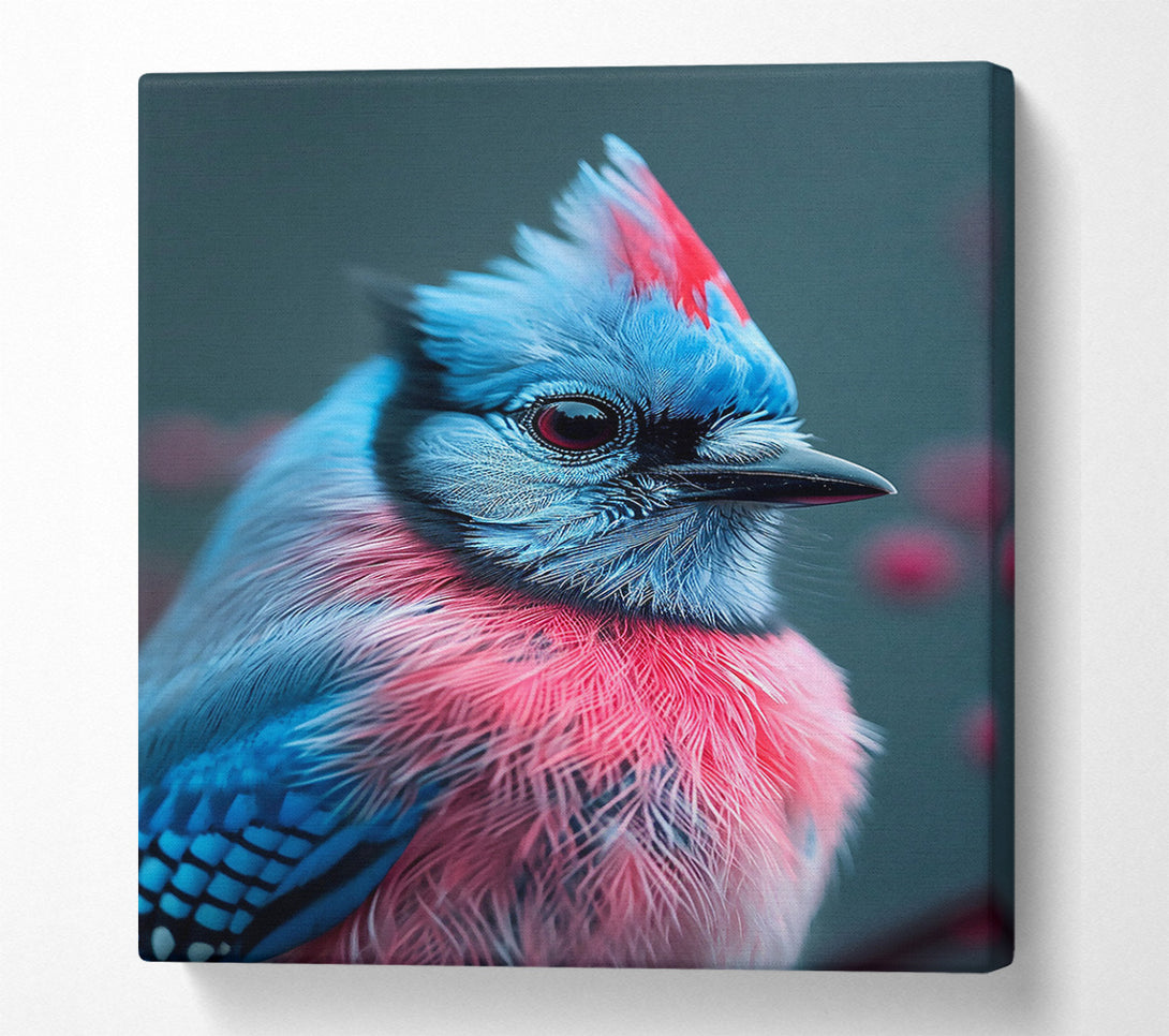  A Canvas Print of Azure Bird Portrait Canvas Print