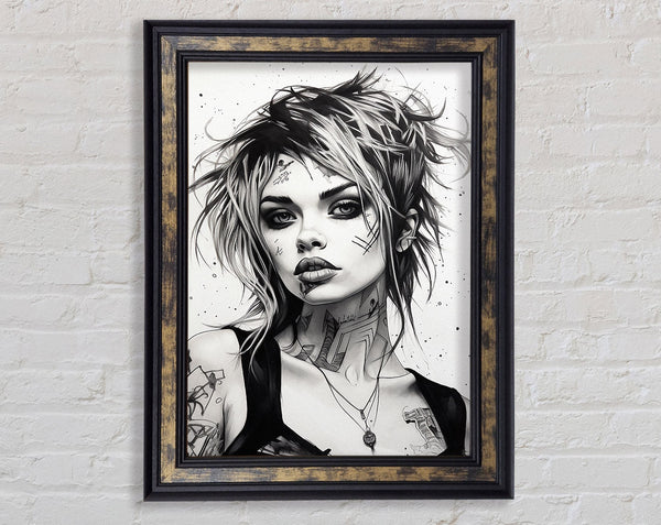 Girl Punk Framed Print