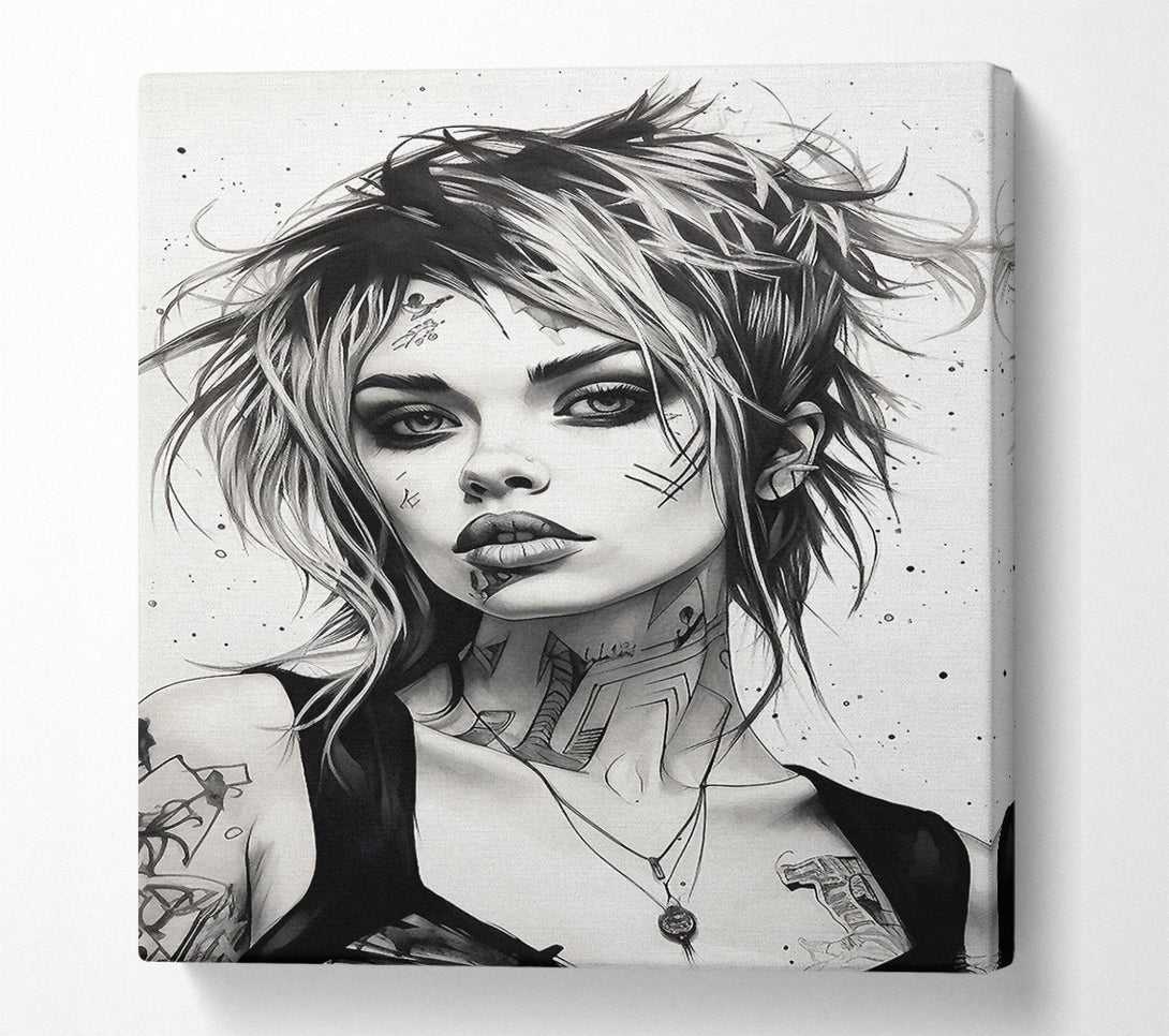  A Canvas Print of Girl Punk Canvas Print