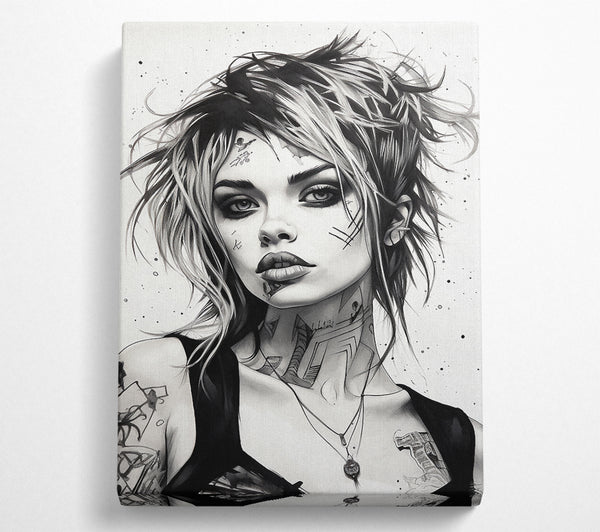  A Canvas Print of Girl Punk Canvas Print