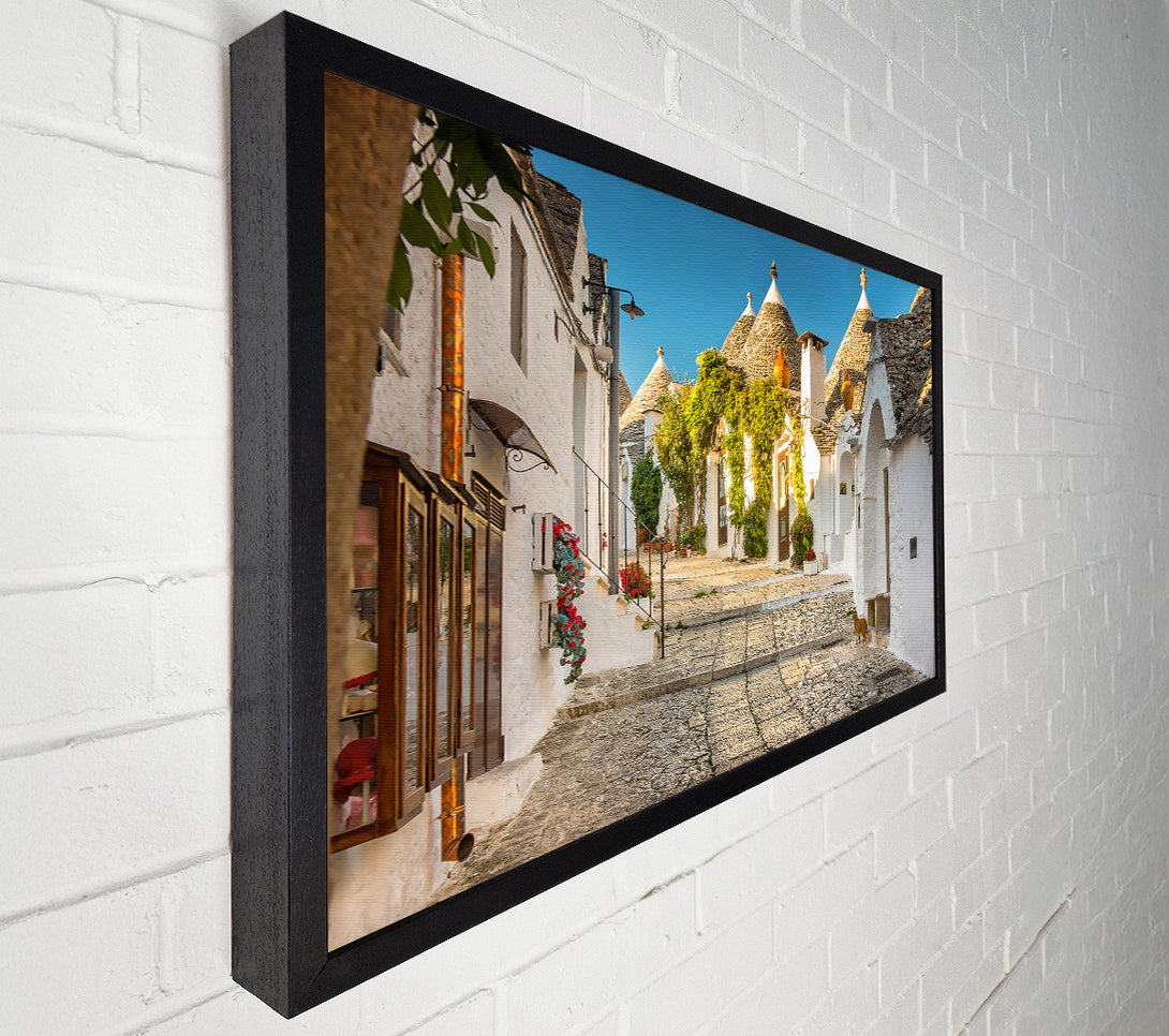  A Canvas Print of Whitewashed Italian Village Canvas Wall Art