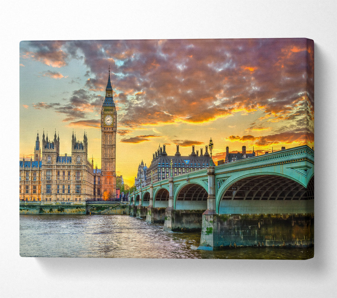  A Canvas Print of Green Hues Of London Canvas Print