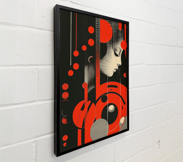 Girl Red Circle Shapes