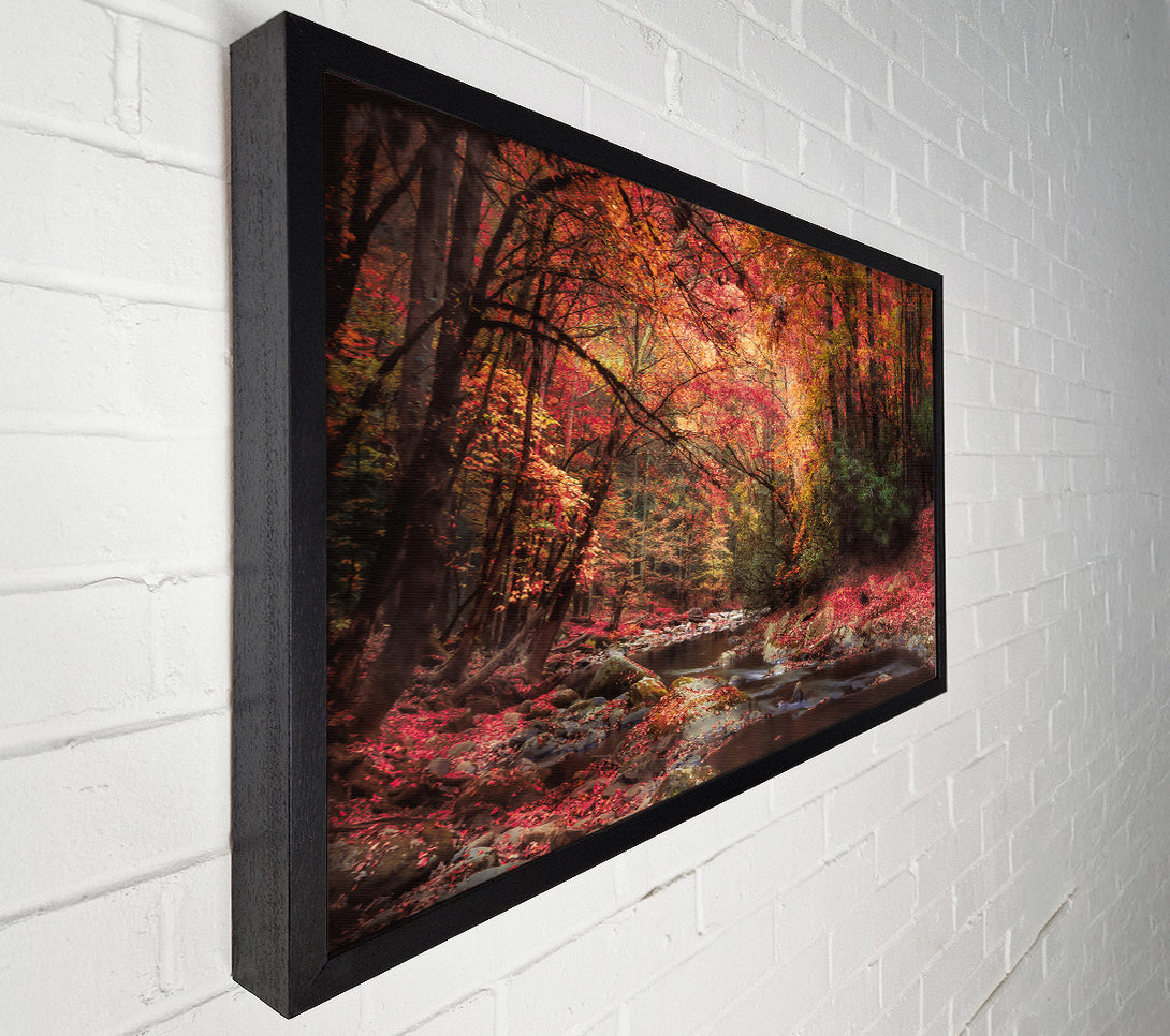  A Canvas Print of Crimson Creek Flowing Canvas Wall Art