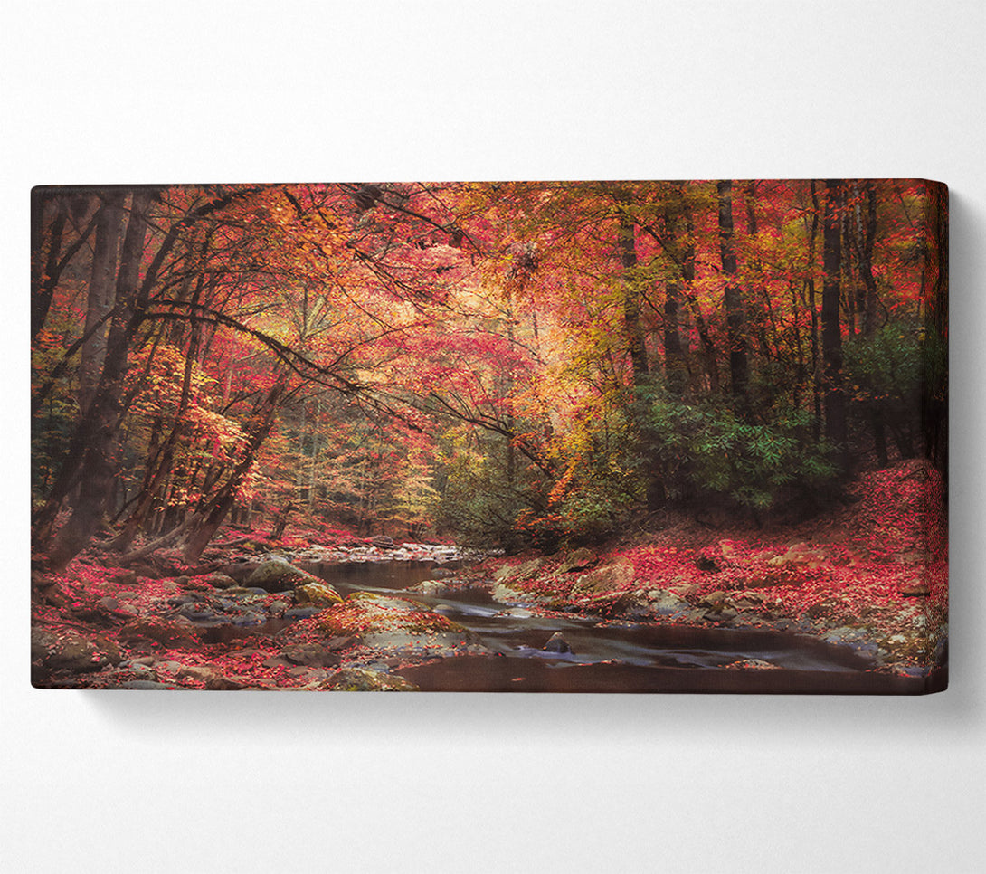  A Canvas Print of Crimson Creek Flowing Canvas Wall Art