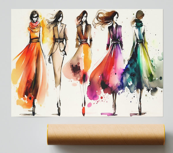Purple Fashion Dreams Print