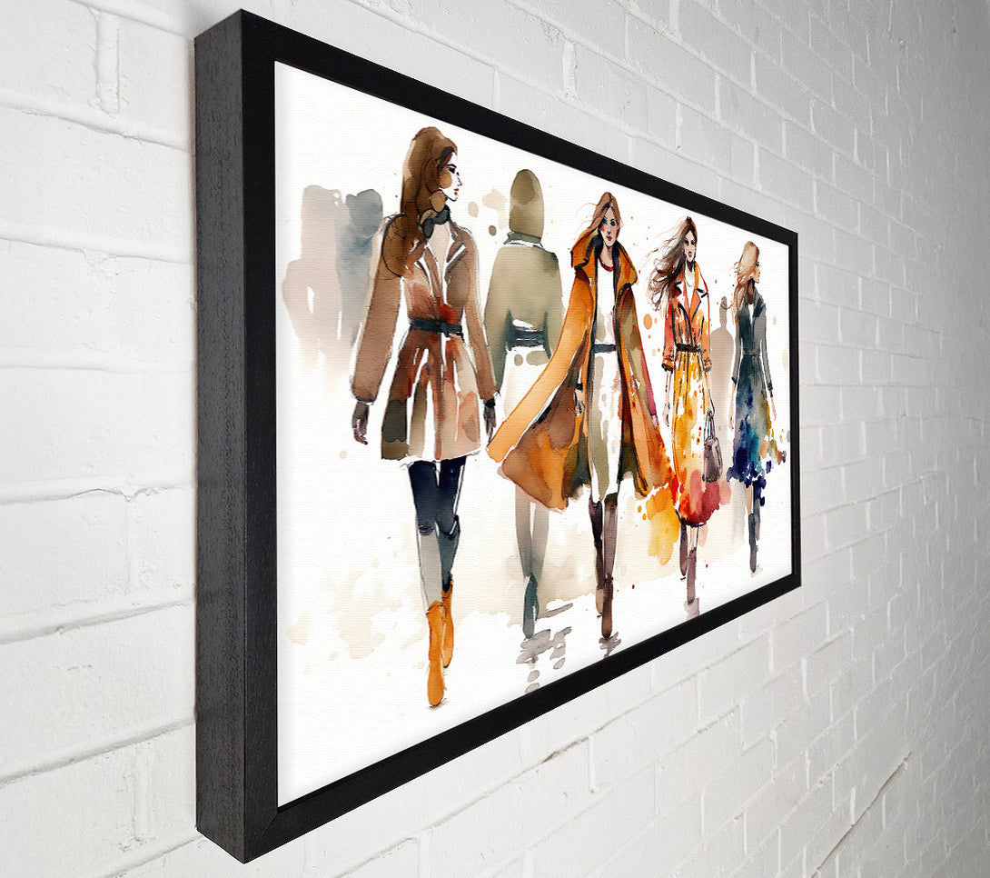  A Canvas Print of Golden Autumn Fashion Canvas Wall Art