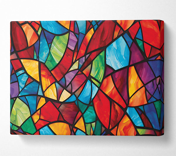  A Canvas Print of Crimson Stained Glass Canvas Print