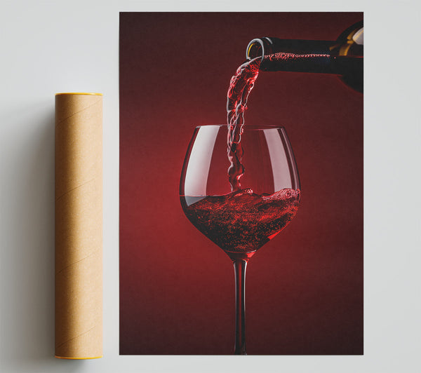 Glass Of Red Wine Poster