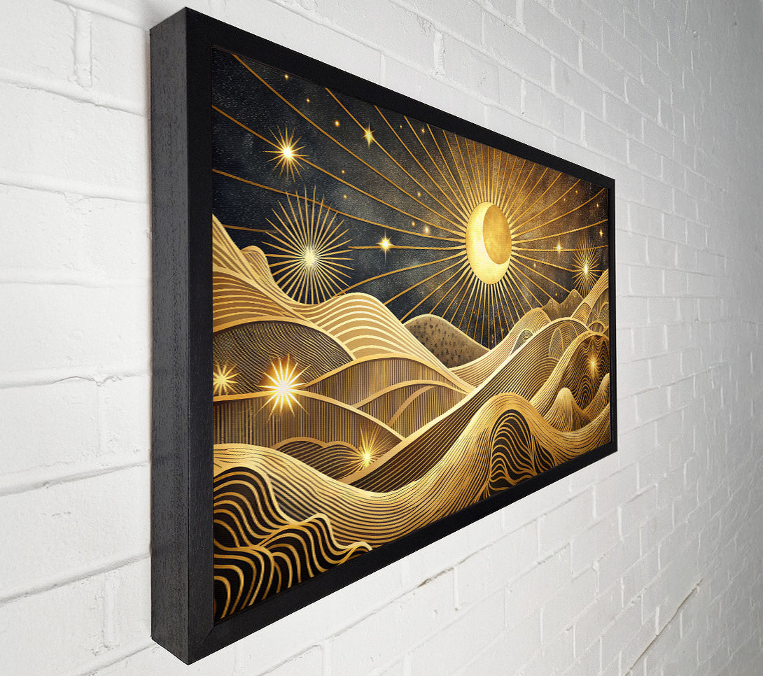  A Canvas Print of Golden Celestial Hills Canvas Art