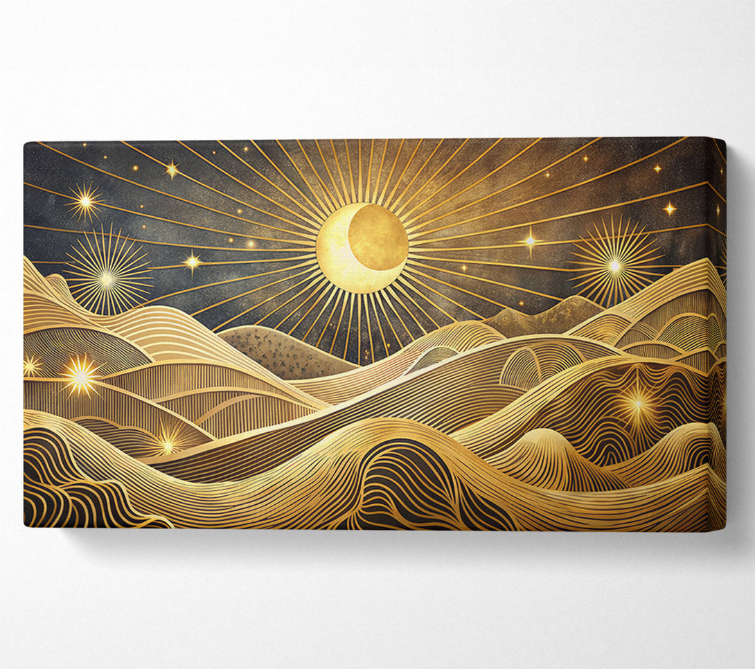  A Canvas Print of Golden Celestial Hills Canvas Art