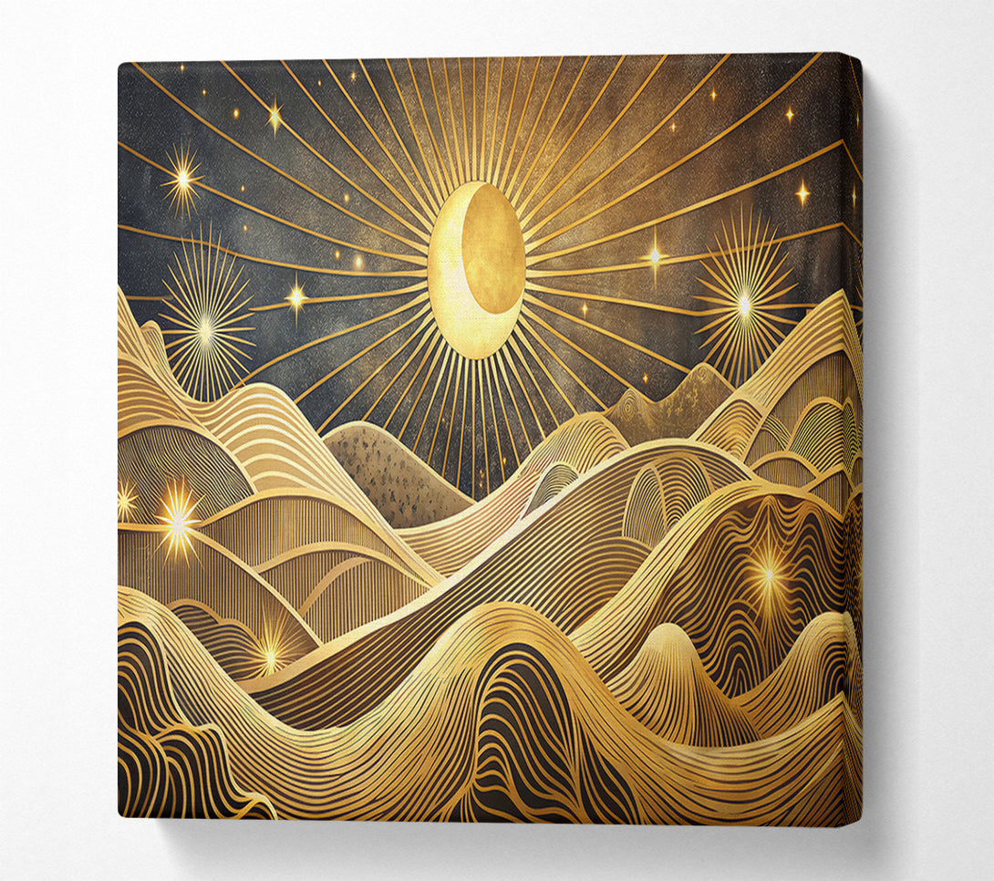  A Canvas Print of Golden Celestial Hills Canvas Art