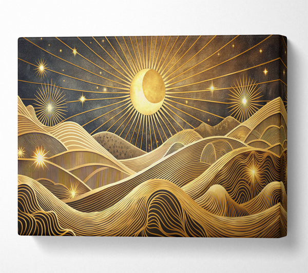  A Canvas Print of Golden Celestial Hills Canvas Art
