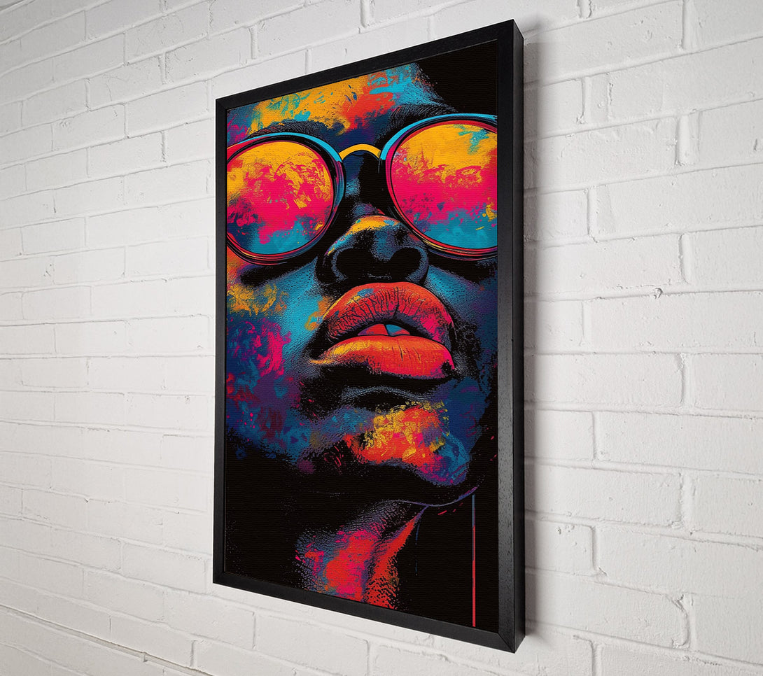 A Canvas Print of Glasses Face Canvas Art