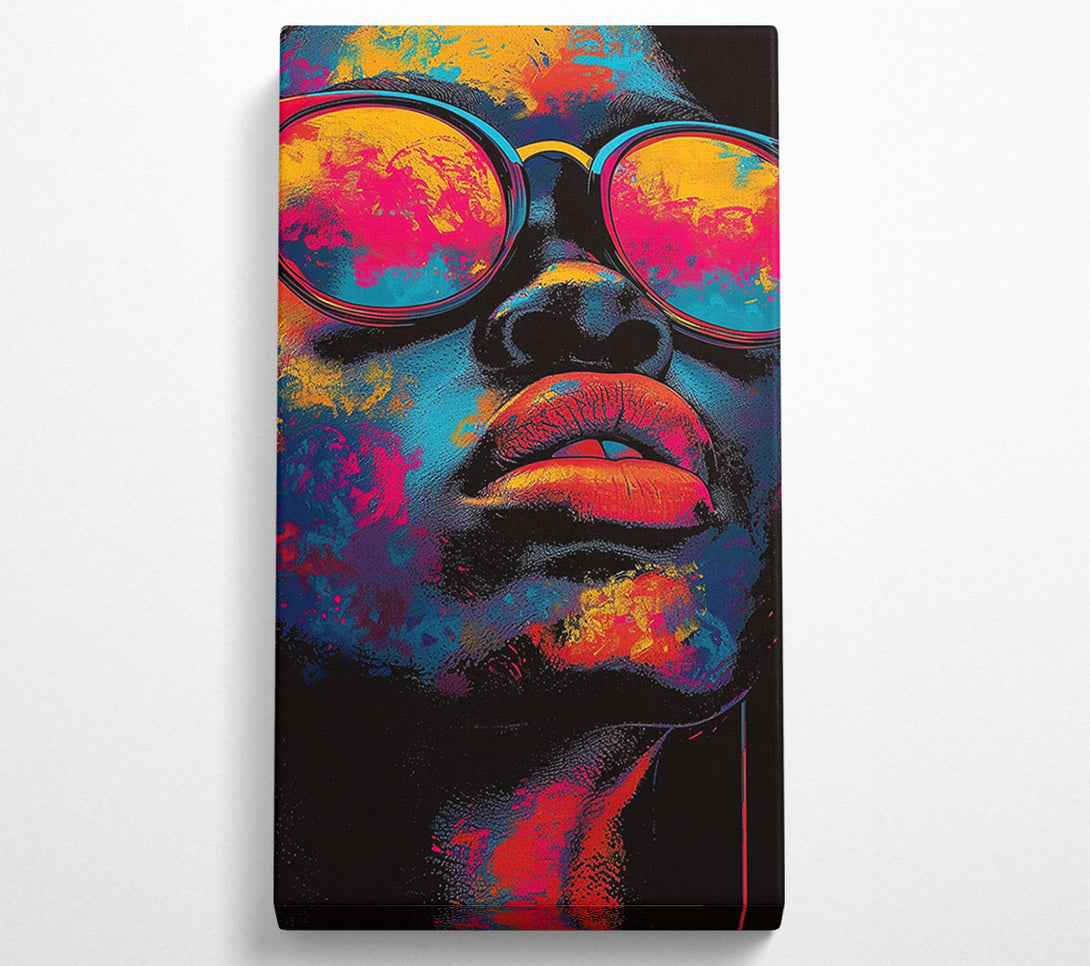  A Canvas Print of Glasses Face Canvas Art