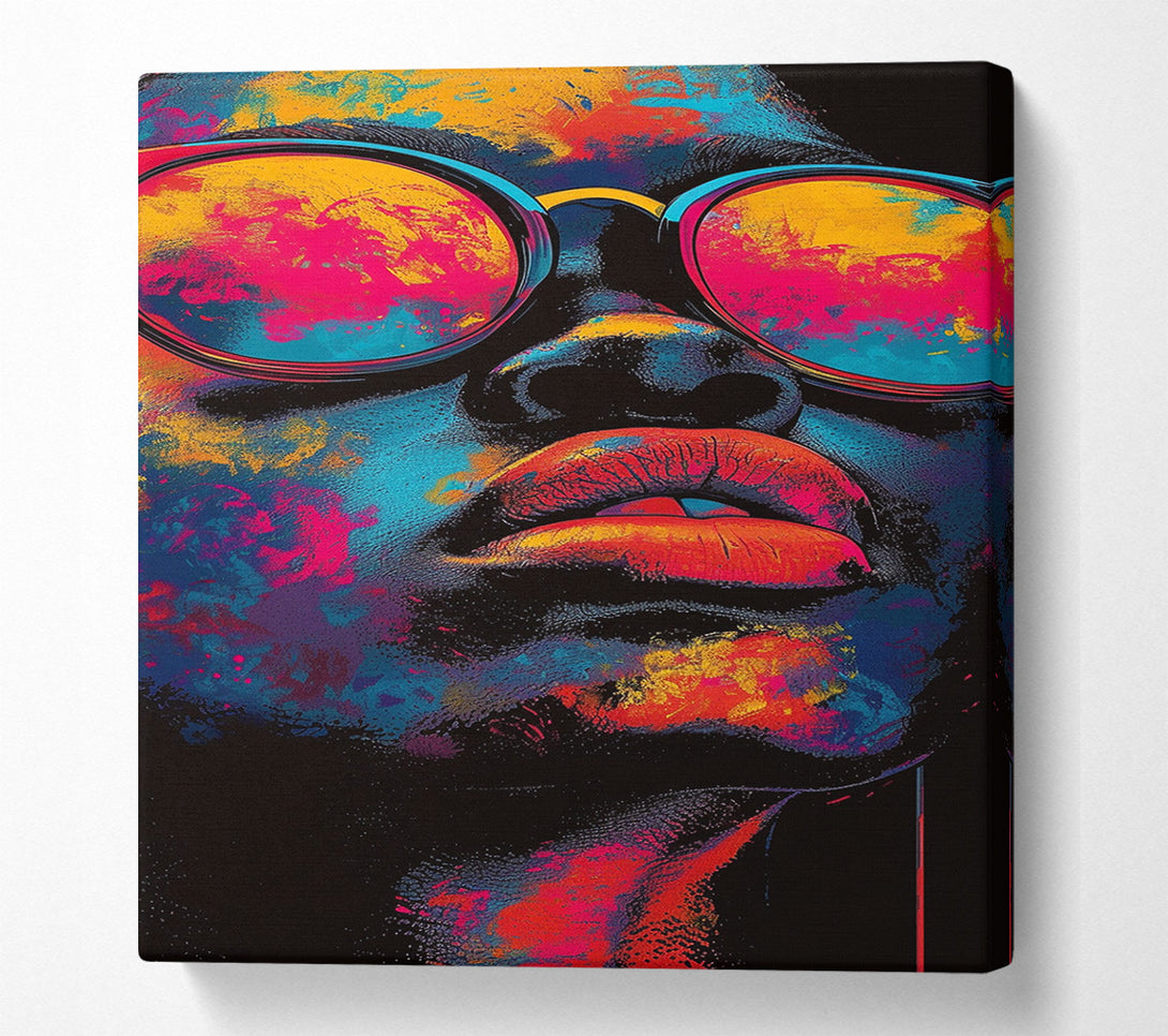  A Canvas Print of Glasses Face Canvas Art