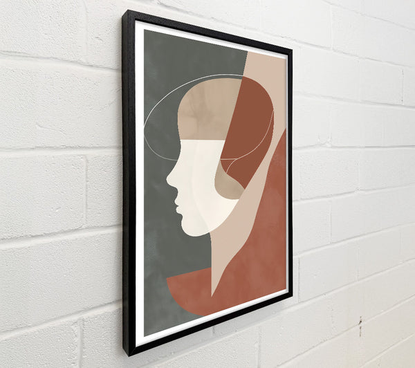 Rust-Colored Abstract Portrait