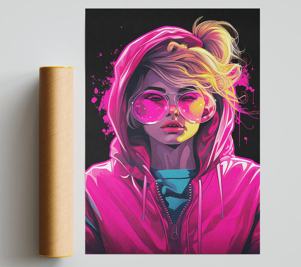 Glasses Fashion Hoodie Punk Poster