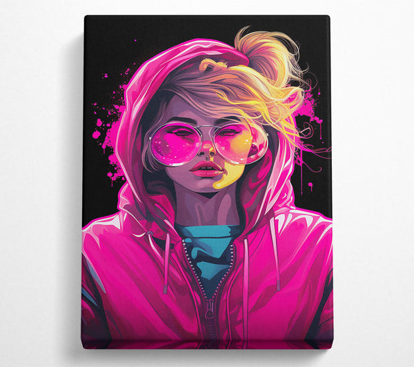  A Canvas Print of Glasses Fashion Hoodie Punk Canvas Wall Art