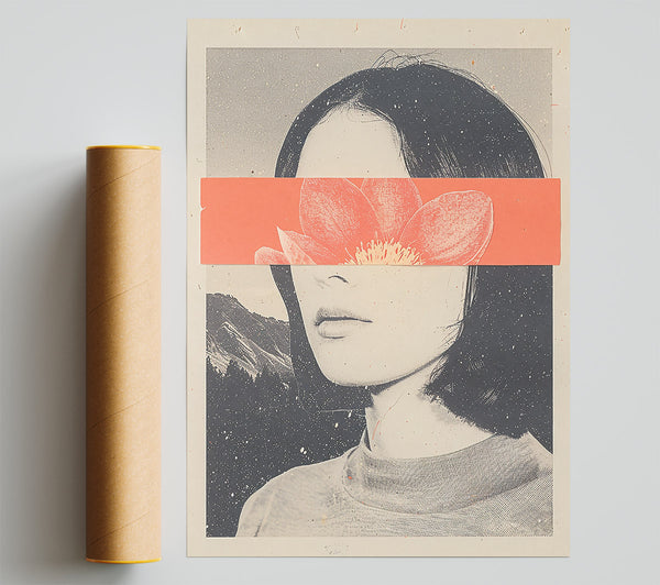 Coral Bloom Gaze Giclee Print