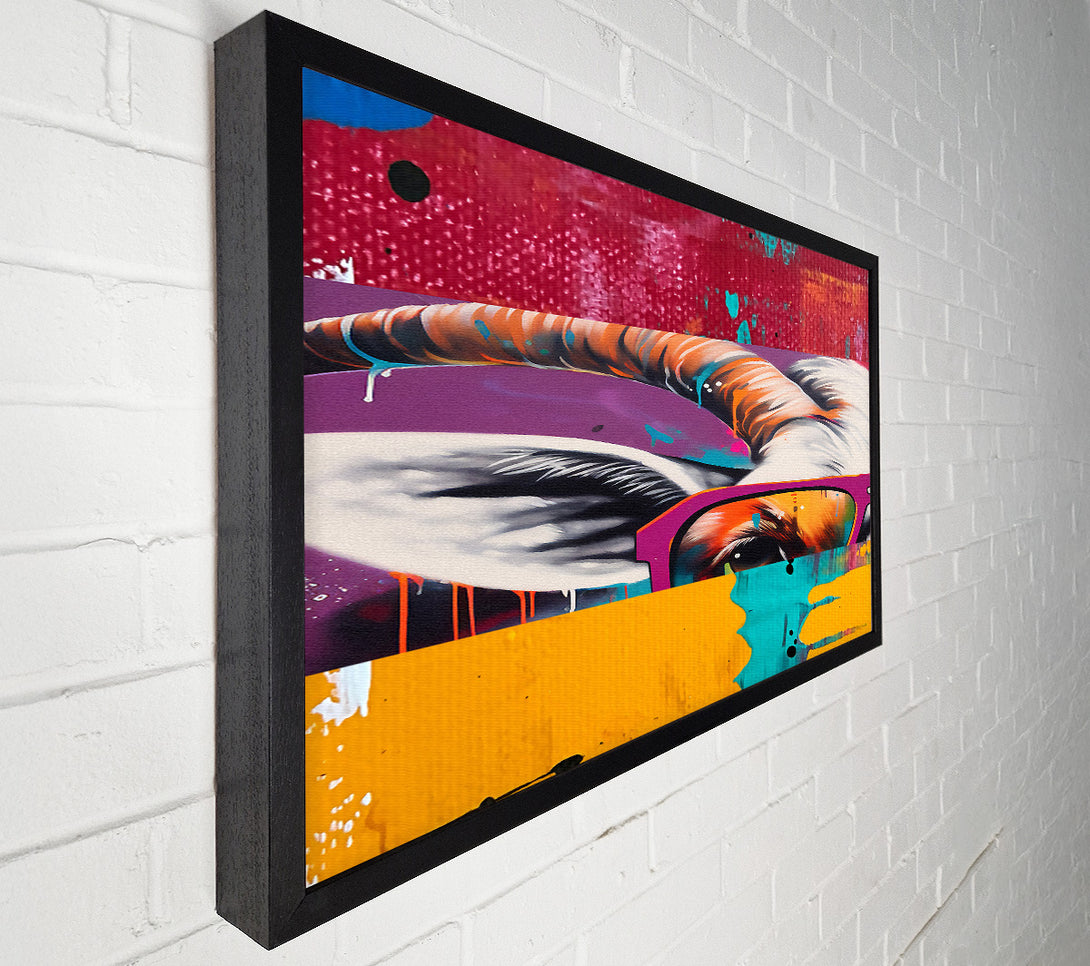  A Canvas Print of Glasses Goat Canvas Print