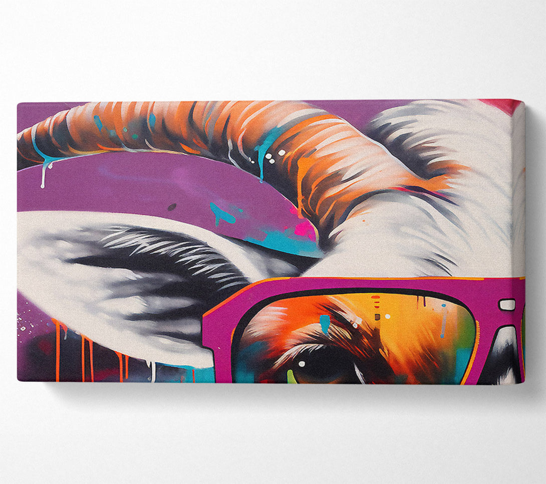  A Canvas Print of Glasses Goat Canvas Print
