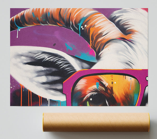 Glasses Goat Print
