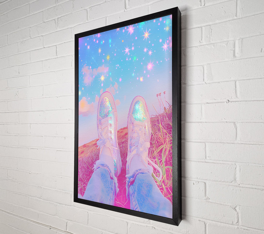  A Canvas Print of Pink Glitter Sky Canvas Art