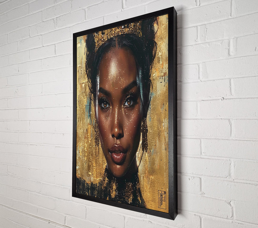 A Canvas Print of Glitter Gold Beauty Canvas Wall Art