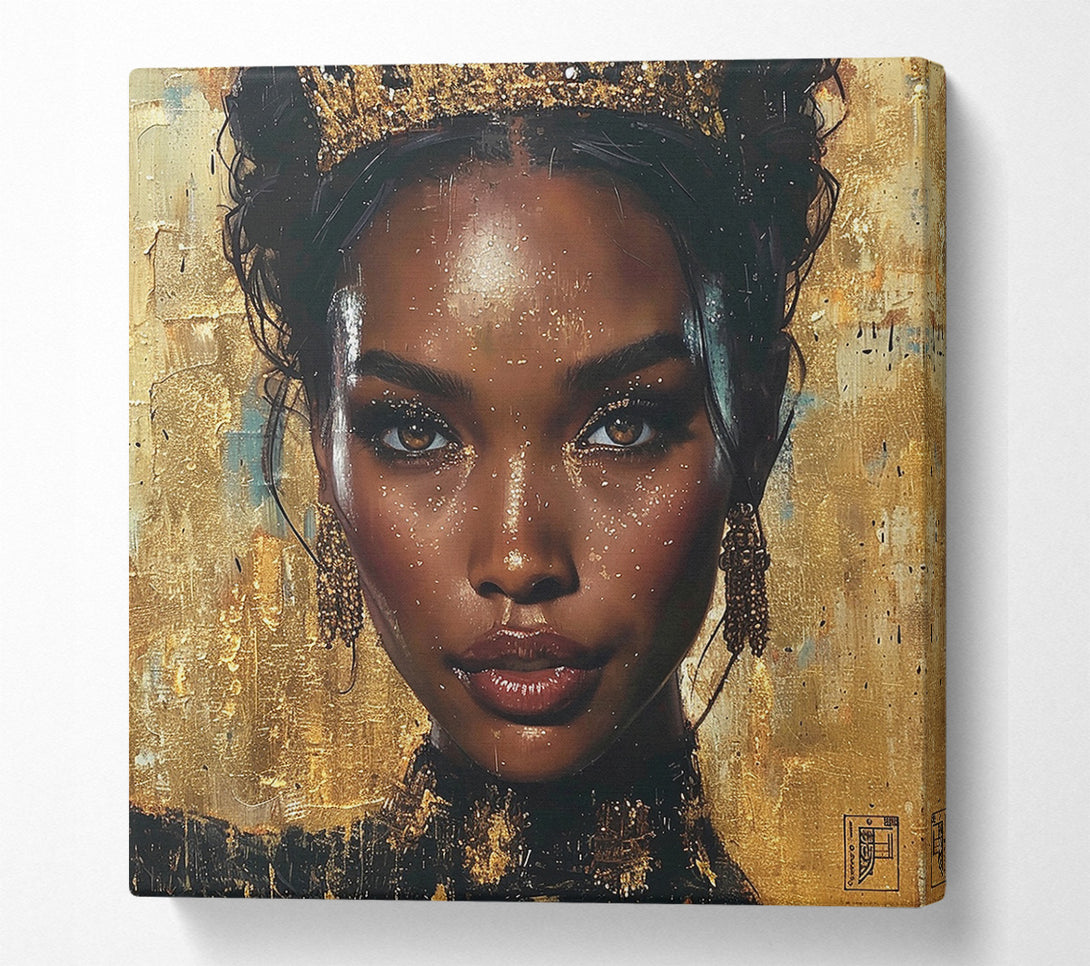  A Canvas Print of Glitter Gold Beauty Canvas Wall Art