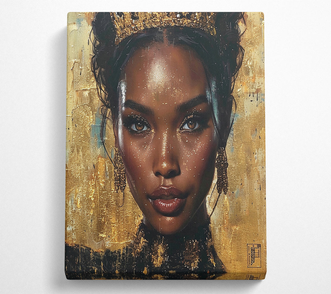  A Canvas Print of Glitter Gold Beauty Canvas Wall Art