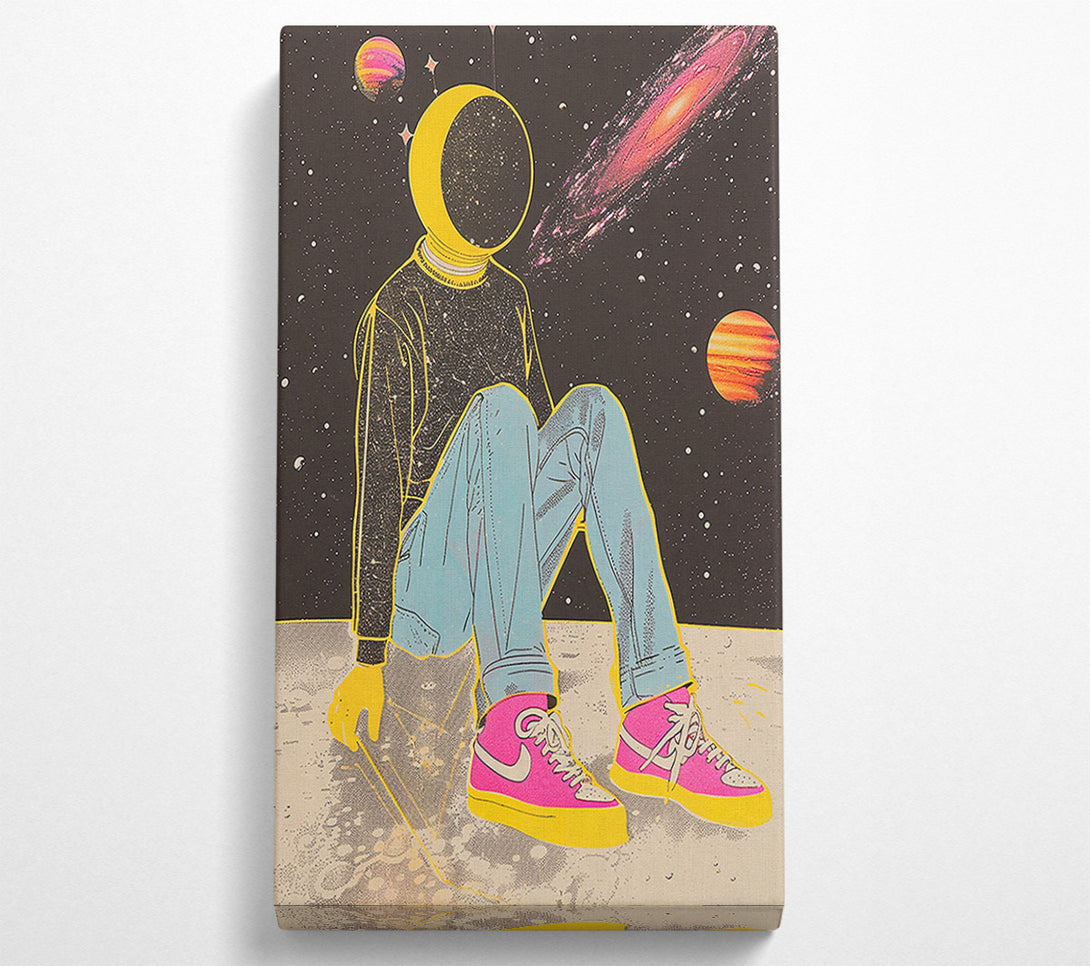  A Canvas Print of Pink Moon Wanderer Canvas Print