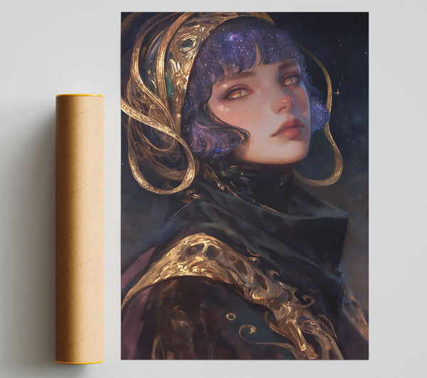 Golden Night Sky Portrait Giclee Print