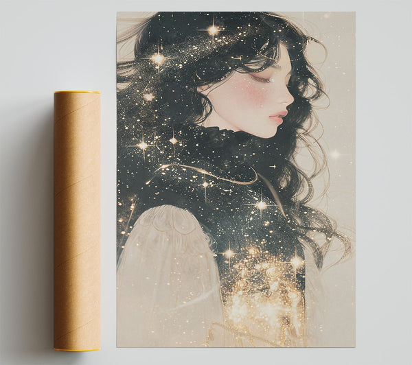 Golden Stardust Dreams Giclee Print