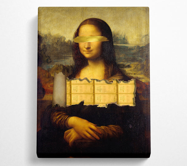  A Canvas Print of Gold Bar Mona Lisa Canvas Print