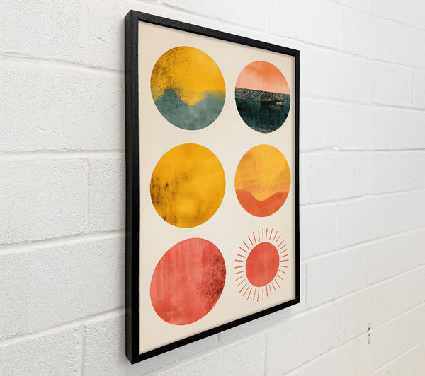 Red Sunburst Circles