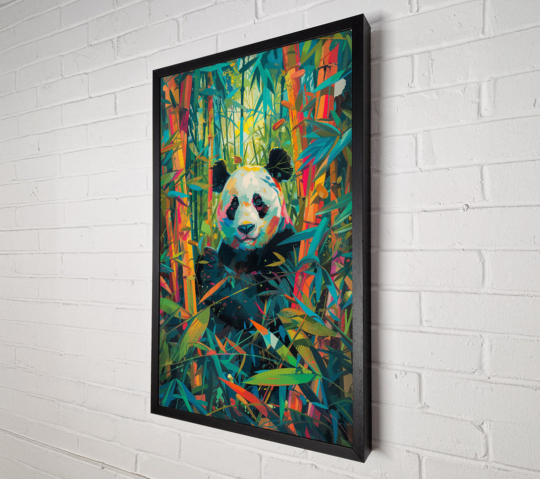  A Canvas Print of Orange Panda In Green Canvas Art