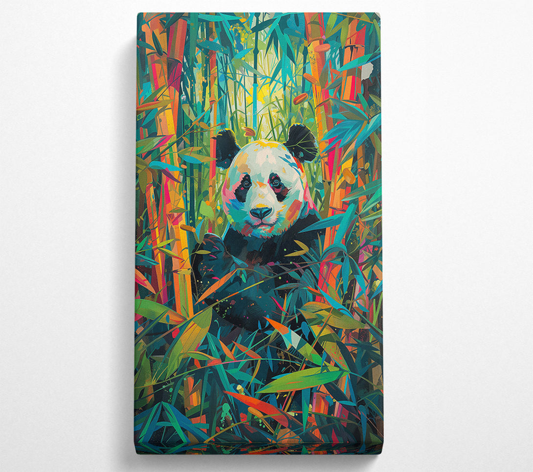  A Canvas Print of Orange Panda In Green Canvas Art