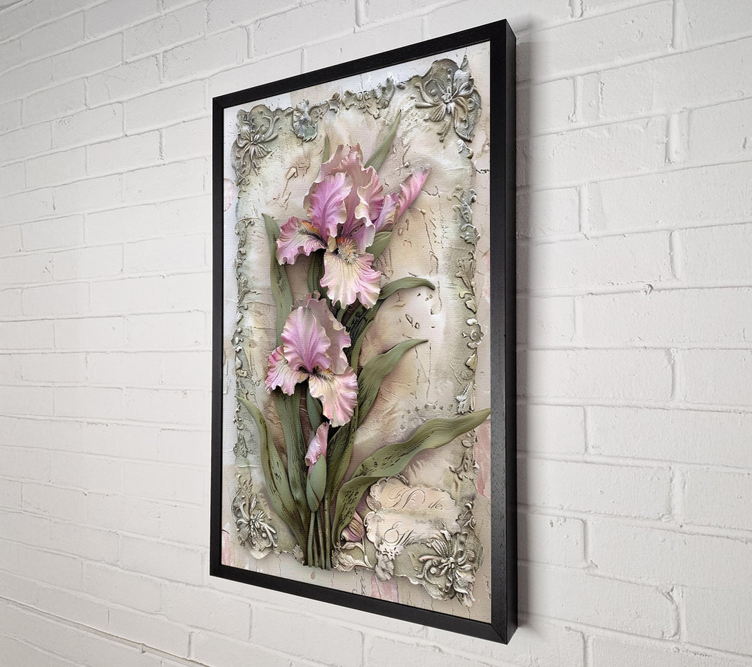  A Canvas Print of Powdered Pink Irises Canvas Art